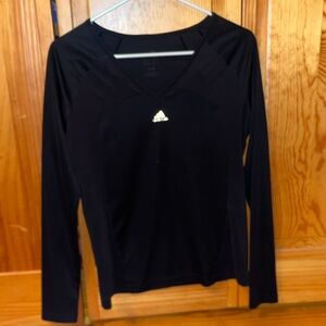 Black addidas sports long sleeve shirt